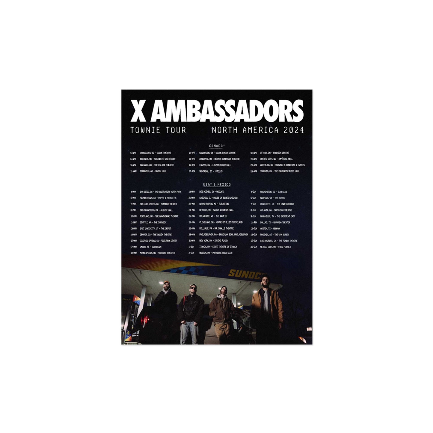 NORTH AMERICAN TOUR POSTER