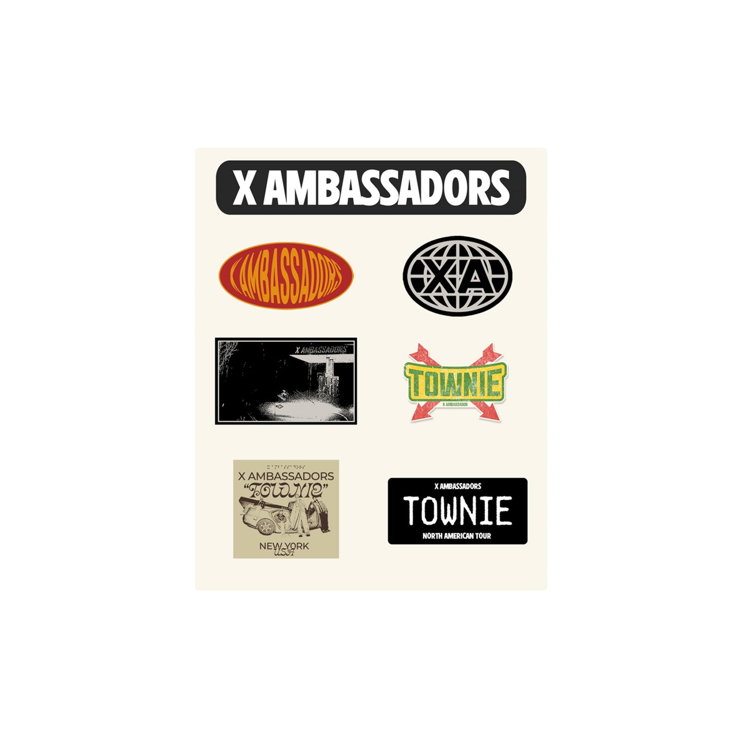 XA STICKER SHEET
