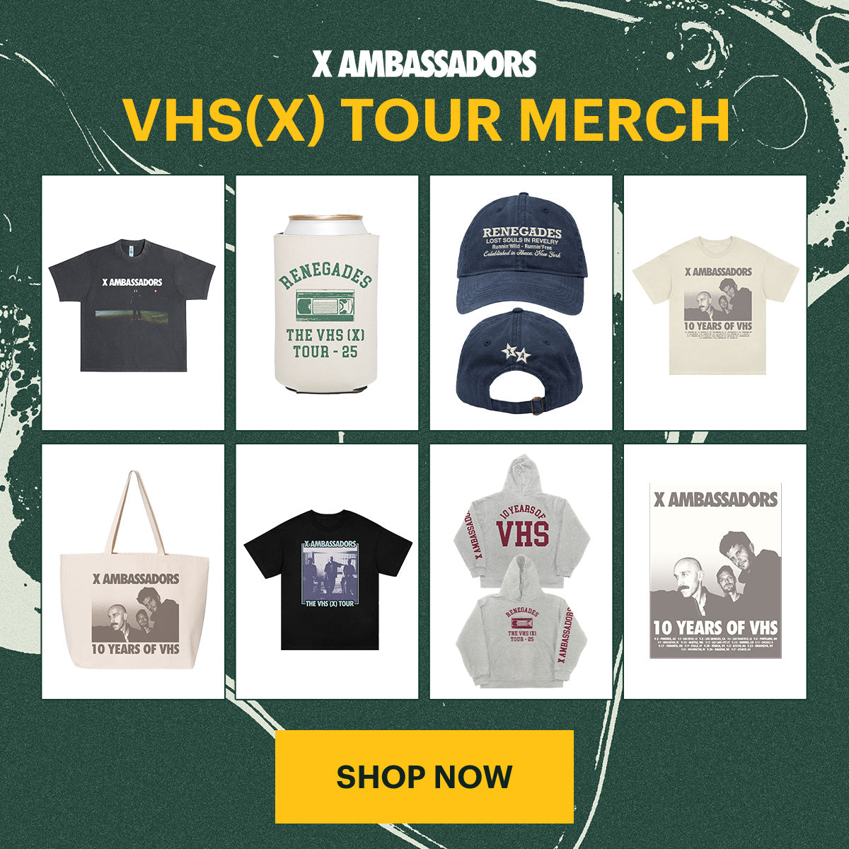 X Ambassadors - VHS(X) Tour Merch - Shop Now!
