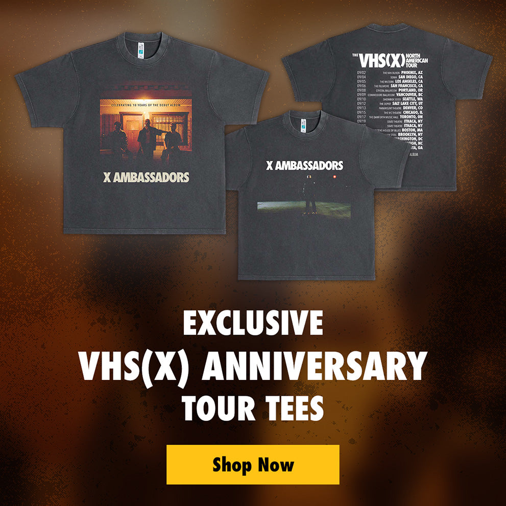 Exclusive VHS(X) anniversary tour tees. Shop now.