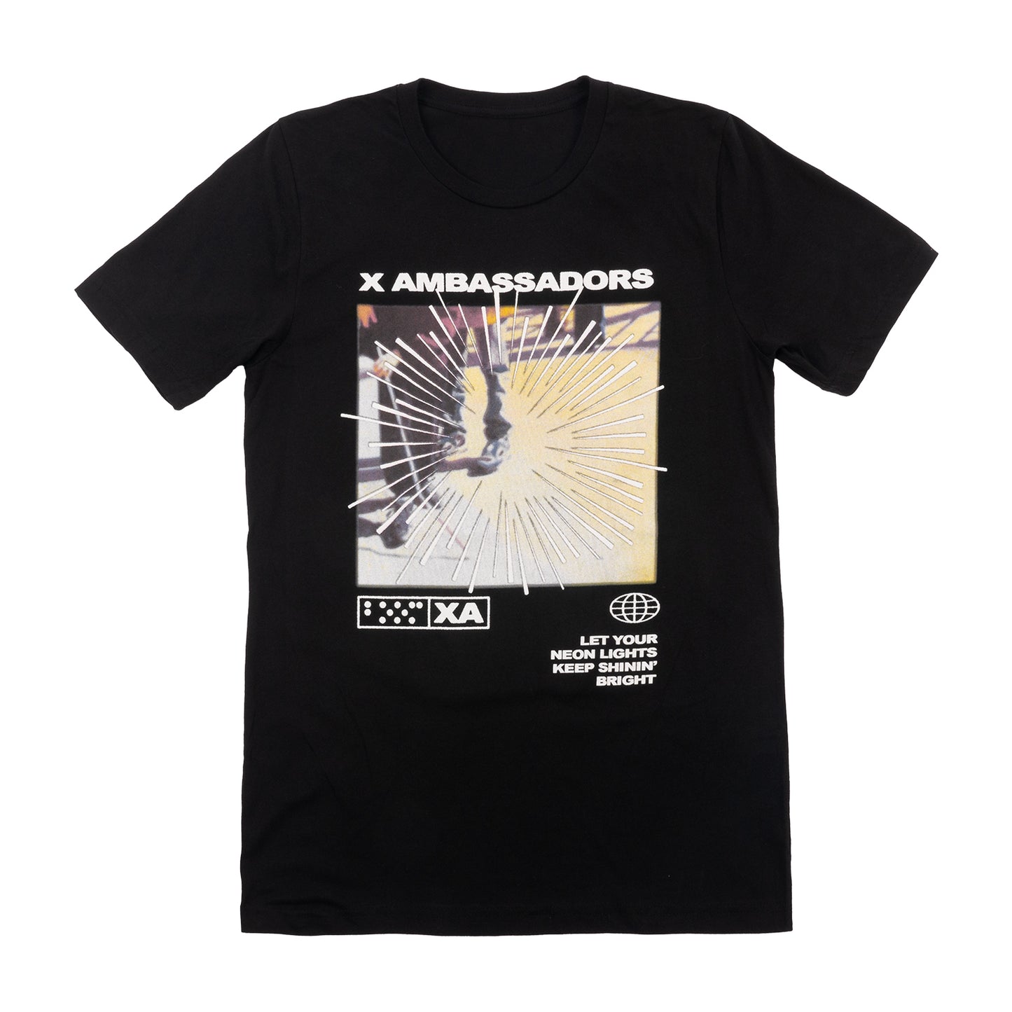 NEON LIGHTS TEE BLACK